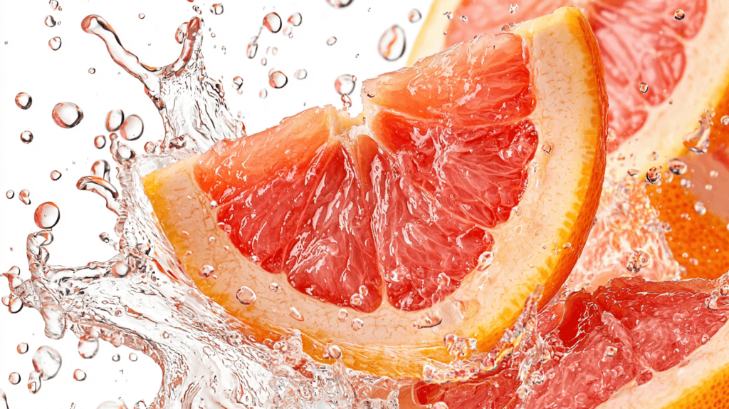 magnesium water with grapefruit slices